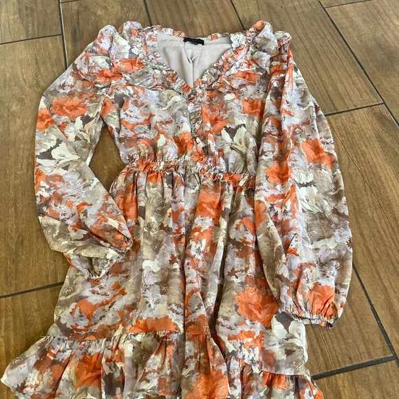 NWOT current air Ruffled Floral Mini Dress Xs - Picture 4 of 7